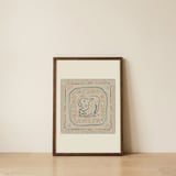 Playful Folk Cat — framed, leaning against the wall thumbnail