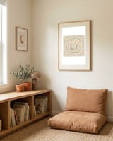 Playful Folk Cat framed in a gentle room thumbnail