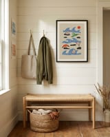 Whimsical Ocean Creatures framed in a relaxed room thumbnail