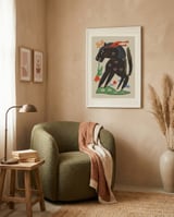 Mythical Horse with Flower framed in a tender room thumbnail