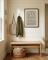Folk Art Flower Symbols framed in a relaxed room thumbnail