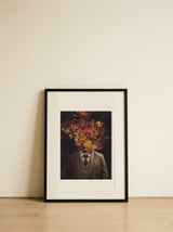 Botanical Gentleman Portrait — framed, leaning against the wall thumbnail
