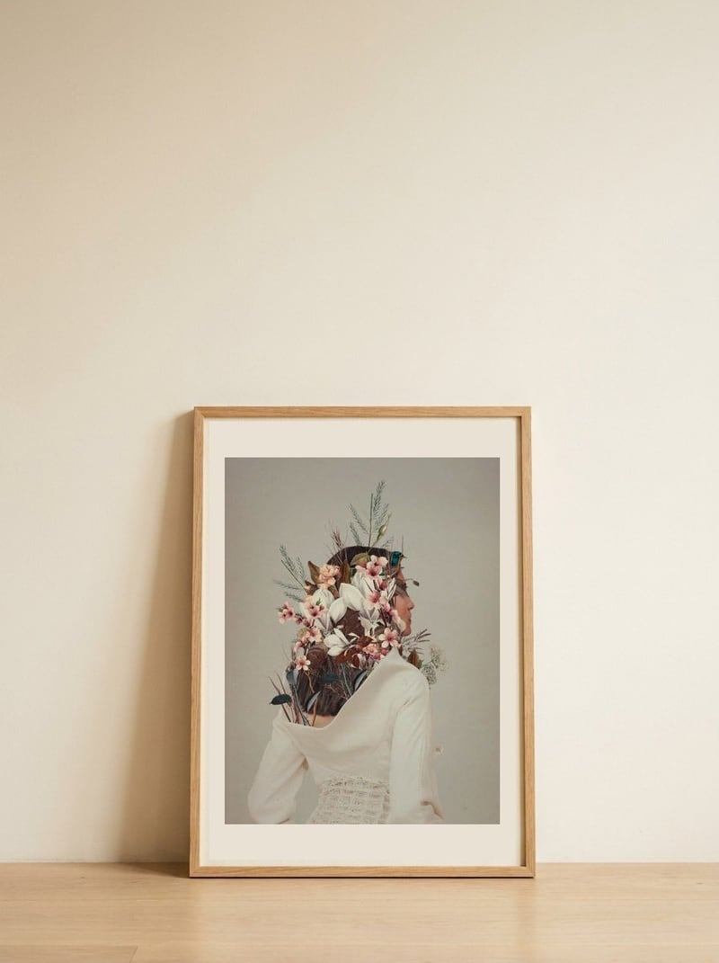 You Gifted Me an Autumn — framed, leaning against the wall