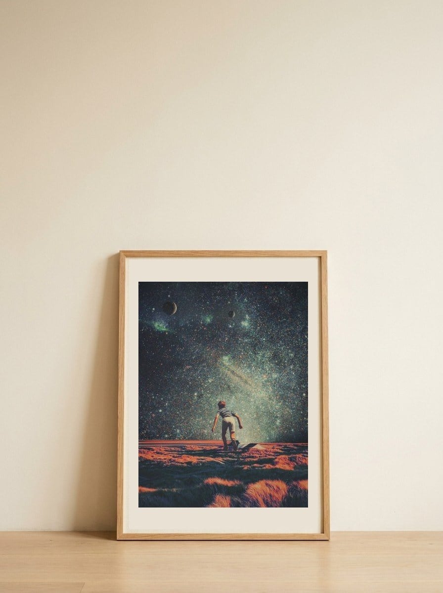 Nostalgia — framed, leaning against the wall