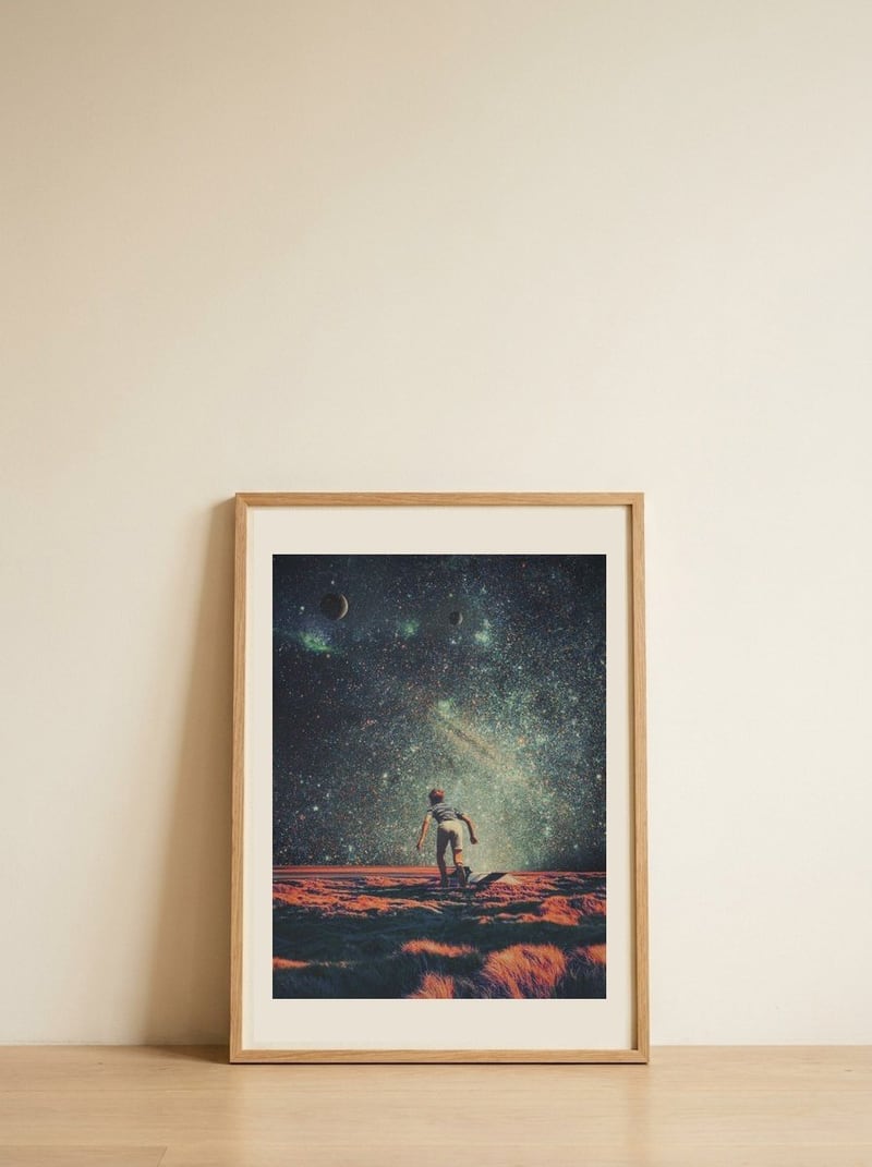 Nostalgia — framed, leaning against the wall