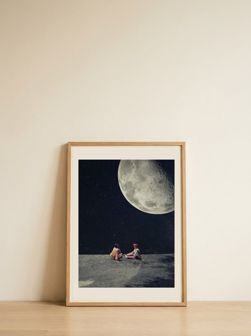 I Gave You the Moon for a Smile — framed, leaning against the wall