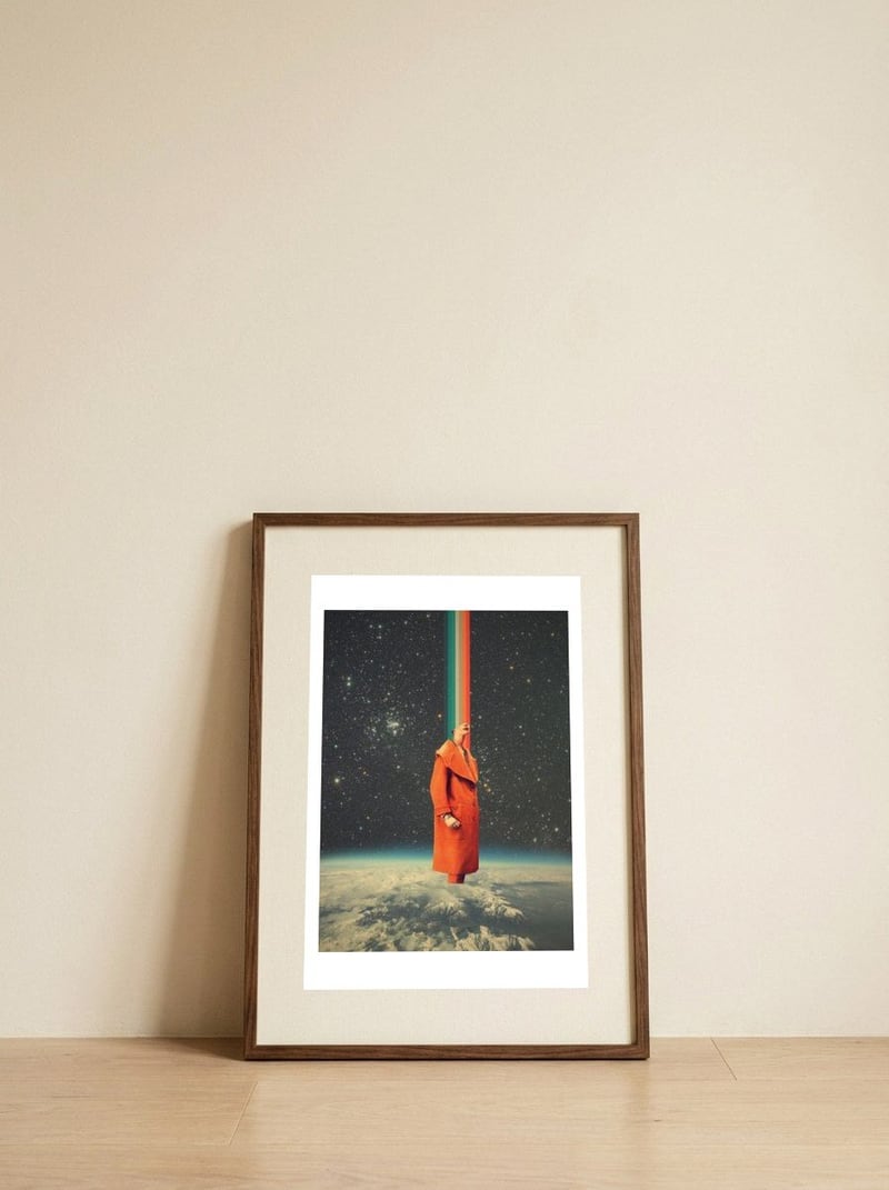 Spacecolor — framed, leaning against the wall