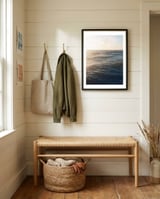 Golden Hour Ocean Waves framed in a relaxed room thumbnail