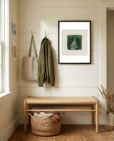 Green Fern Botanical Print framed in a relaxed room thumbnail