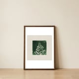 Green Fern Botanical Print — framed, leaning against the wall thumbnail