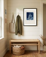 Blue Fern Cyanotype framed in a relaxed room thumbnail