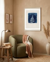 Delicate Blue Fern framed in a tender room thumbnail