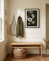 Moody White Blossoms framed in a relaxed room thumbnail