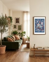 Festive Winter Birds framed in a grounding room thumbnail