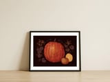 Autumn Pumpkin Harvest — framed, leaning against the wall thumbnail