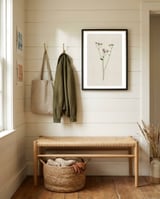 Delicate Pink Wildflowers framed in a relaxed room thumbnail