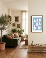 Ghost Cats Blue Night framed in a grounding room thumbnail