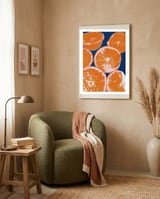 Vibrant Orange Slices framed in a tender room thumbnail