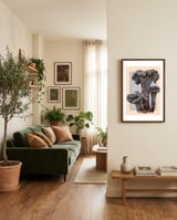 Black Trumpet Fungi framed in a grounding room thumbnail