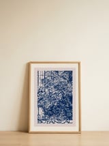 Blue Botanical Garden — framed, leaning against the wall thumbnail