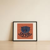 Angry Over Stimulated Cat — framed, leaning against the wall thumbnail