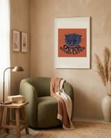 Angry Over Stimulated Cat framed in a tender room thumbnail