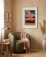 Kilpisjärvi Finland Sunset framed in a tender room thumbnail