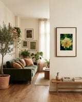 Vibrant Yellow Bloom framed in a grounding room thumbnail