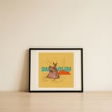 Kiss My Ass Duck — framed, leaning against the wall thumbnail