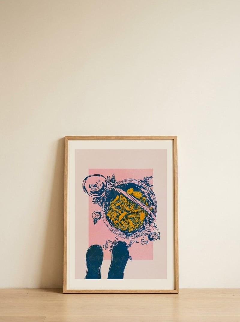 Foraging Wild Mushrooms — framed, leaning against the wall