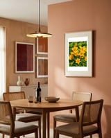 Vibrant Golden Blooms framed in a intimate room thumbnail