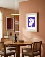 Blooming Purple Hyacinths framed in a intimate room thumbnail