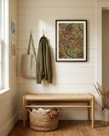Enchanted Floral Birds framed in a relaxed room thumbnail