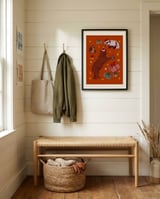 Holiday Animals Giving Gifts framed in a relaxed room thumbnail