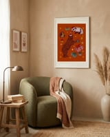 Holiday Animals Giving Gifts framed in a tender room thumbnail