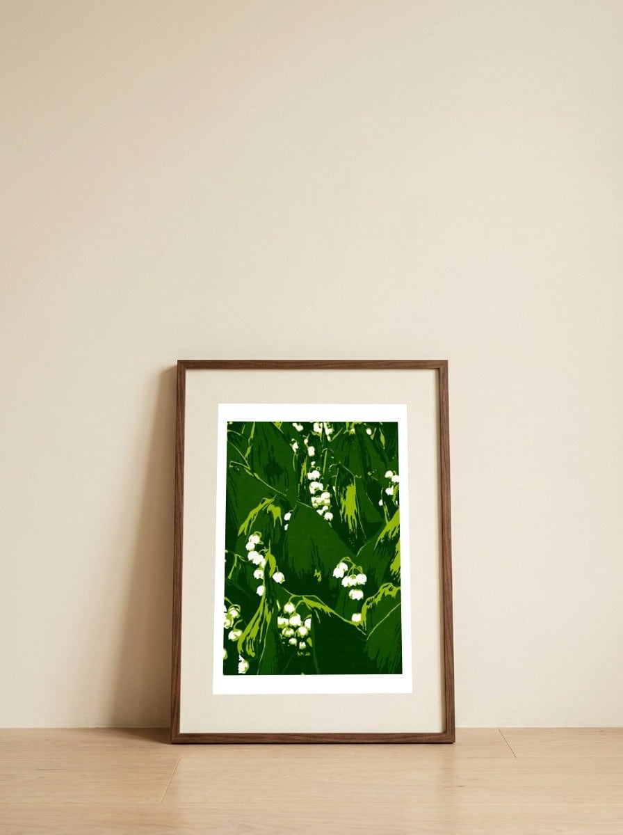Lily of the Valley Garden — framed, leaning against the wall