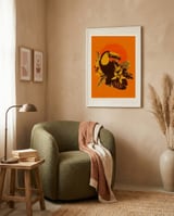 Tropical Toucan Sunset framed in a tender room thumbnail