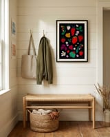 Whimsical Strawberry Harvest framed in a relaxed room thumbnail