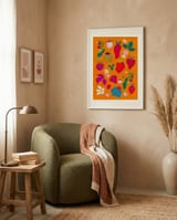 Colorful Strawberry Patch framed in a tender room thumbnail