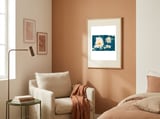 Graphic White Daisies framed in a tender room thumbnail