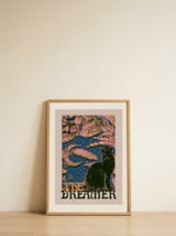 Black Cat Dreamer — framed, leaning against the wall thumbnail