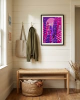 Moonlit Purple Blooms framed in a relaxed room thumbnail