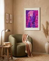 Moonlit Purple Blooms framed in a tender room thumbnail