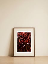 Vibrant Abstract Tulips — framed, leaning against the wall thumbnail