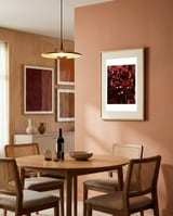 Vibrant Abstract Tulips framed in a intimate room thumbnail