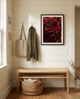 Vibrant Abstract Tulips framed in a relaxed room thumbnail