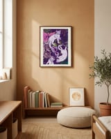 Playful Cats and Plants framed in a gentle room thumbnail