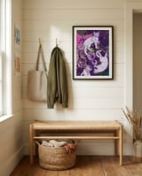 Playful Cats and Plants framed in a relaxed room thumbnail