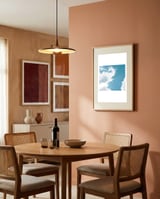 Fluffy Clouds Blue Sky framed in a intimate room thumbnail