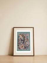 Ethereal Ocean Garden — framed, leaning against the wall thumbnail